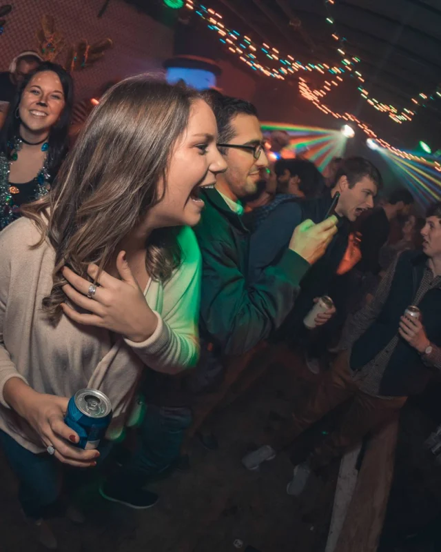 Nonsense Holiday Party 2017! Kimber + Fuller + Santa! It's Altanta's Indie Pop Dance Party! Tag your friends! Photo by Oh Snap/Fabeaux!