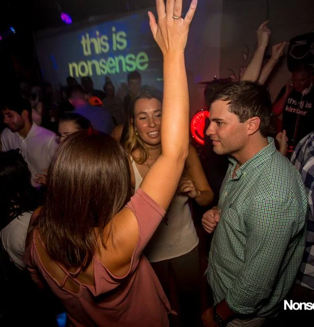 Nonsense EAV Indie Pop Dance Party - July 2017 at The Basement in EAV! Kimber is the DJ! We get ridiculous! Photo by Oh Snap!