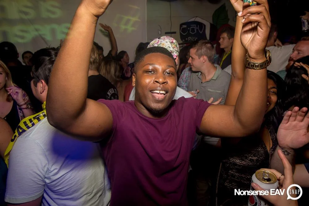 Nonsense EAV Indie Pop Dance Party - July 2017 at The Basement in EAV! Kimber is the DJ! We get ridiculous! Photo by Oh Snap!