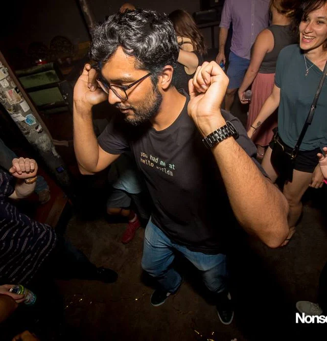 Nonsense EAV Indie Pop Dance Party - July 2017 at The Basement in EAV! Kimber is the DJ! We get ridiculous! Photo by Oh Snap!