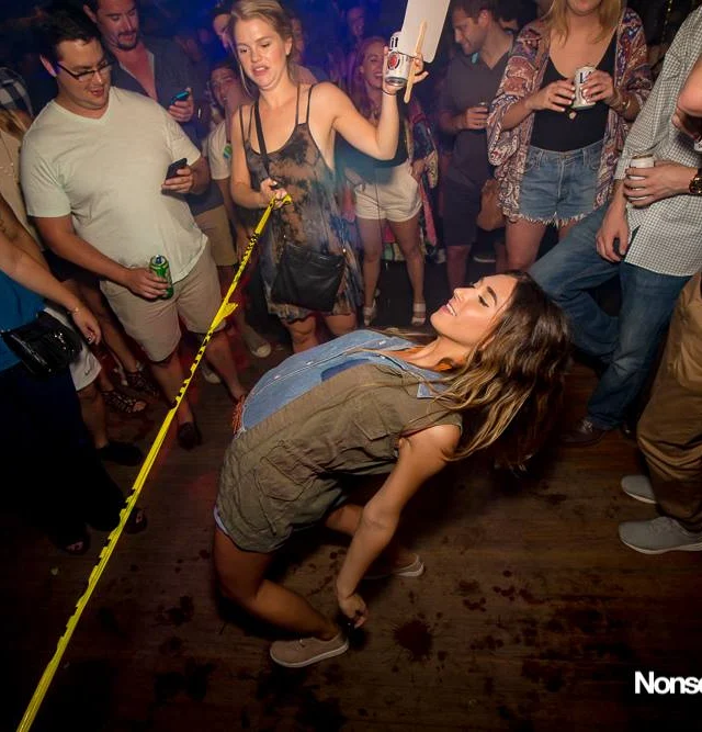 Nonsense EAV Indie Pop Dance Party - July 2017 at The Basement in EAV! Kimber is the DJ! We get ridiculous! Photo by Oh Snap!