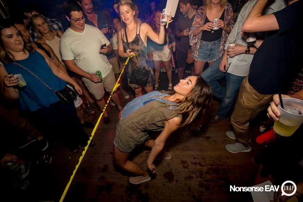 Nonsense EAV Indie Pop Dance Party - July 2017 at The Basement in EAV! Kimber is the DJ! We get ridiculous! Photo by Oh Snap!