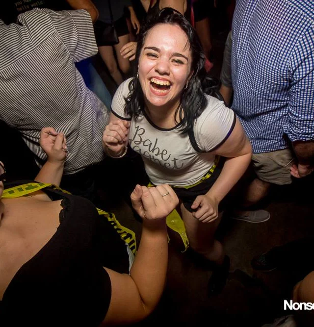 Nonsense EAV Indie Pop Dance Party - July 2017 at The Basement in EAV! Kimber is the DJ! We get ridiculous! Photo by Oh Snap!