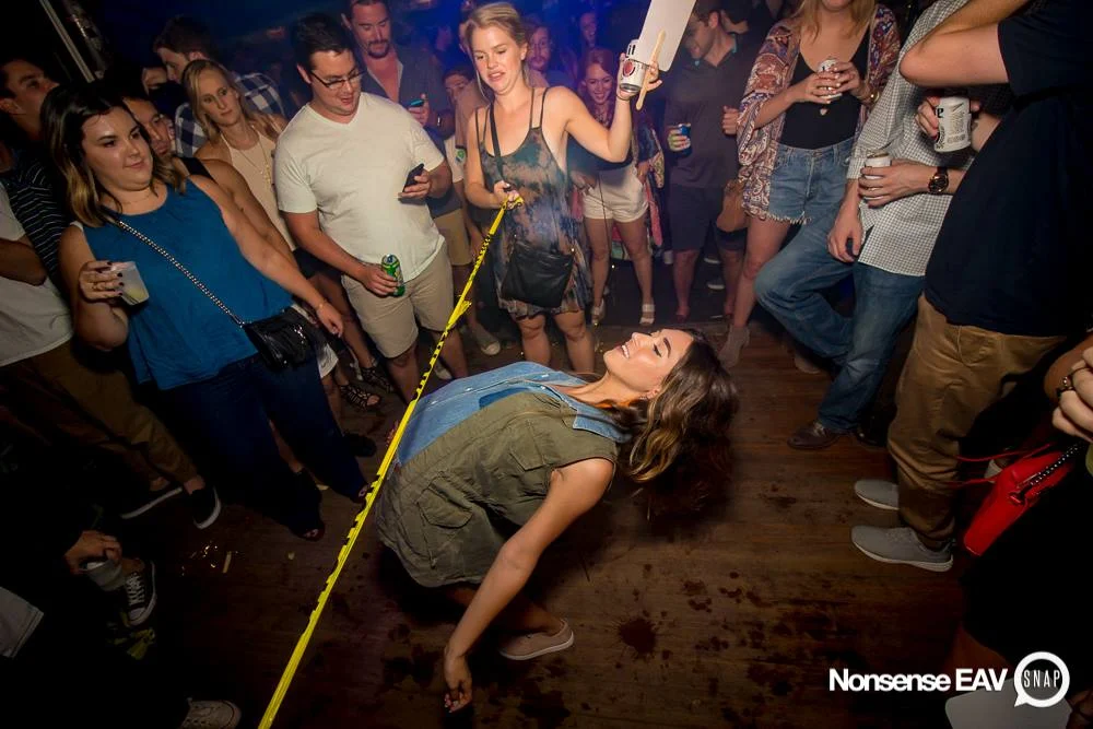 Nonsense EAV Indie Pop Dance Party - July 2017 at The Basement in EAV! Kimber is the DJ! We get ridiculous! Photo by Oh Snap!