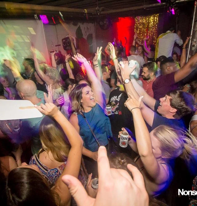 Nonsense EAV Indie Pop Dance Party - July 2017 at The Basement in EAV! Kimber is the DJ! We get ridiculous! Photo by Oh Snap!