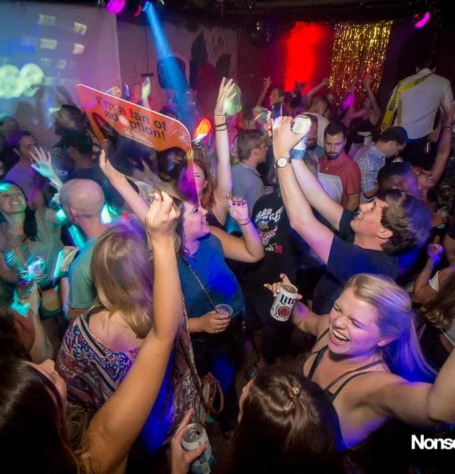 Nonsense EAV Indie Pop Dance Party - July 2017 at The Basement in EAV! Kimber is the DJ! We get ridiculous! Photo by Oh Snap!