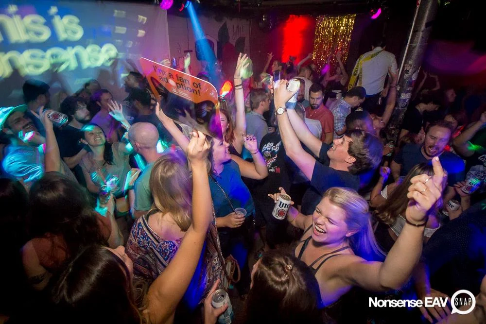 Nonsense EAV Indie Pop Dance Party - July 2017 at The Basement in EAV! Kimber is the DJ! We get ridiculous! Photo by Oh Snap!