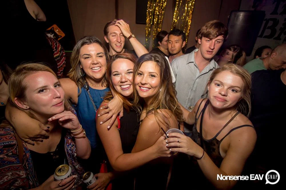 Nonsense EAV Indie Pop Dance Party - July 2017 at The Basement in EAV! Kimber is the DJ! We get ridiculous! Photo by Oh Snap!