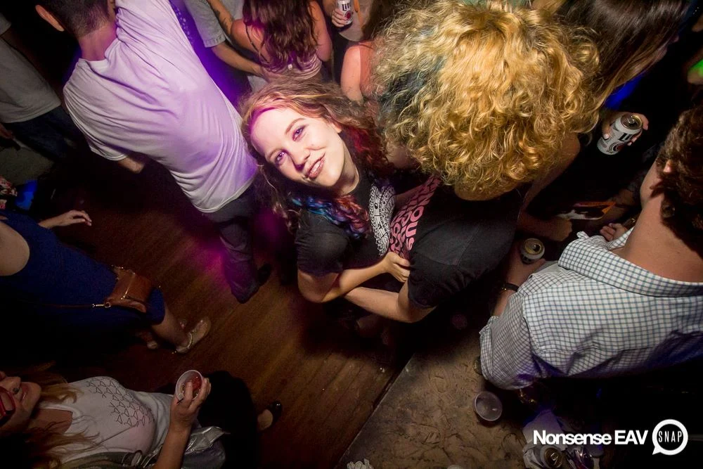 Nonsense EAV Indie Pop Dance Party - July 2017 at The Basement in EAV! Kimber is the DJ! We get ridiculous! Photo by Oh Snap!