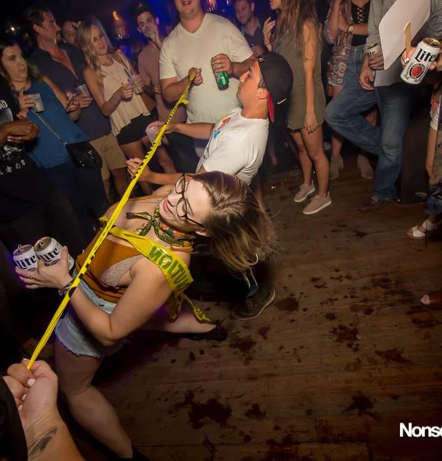 Nonsense EAV Indie Pop Dance Party - July 2017 at The Basement in EAV! Kimber is the DJ! We get ridiculous! Photo by Oh Snap!