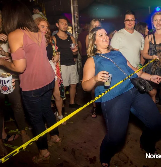 Nonsense EAV Indie Pop Dance Party - July 2017 at The Basement in EAV! Kimber is the DJ! We get ridiculous! Photo by Oh Snap!
