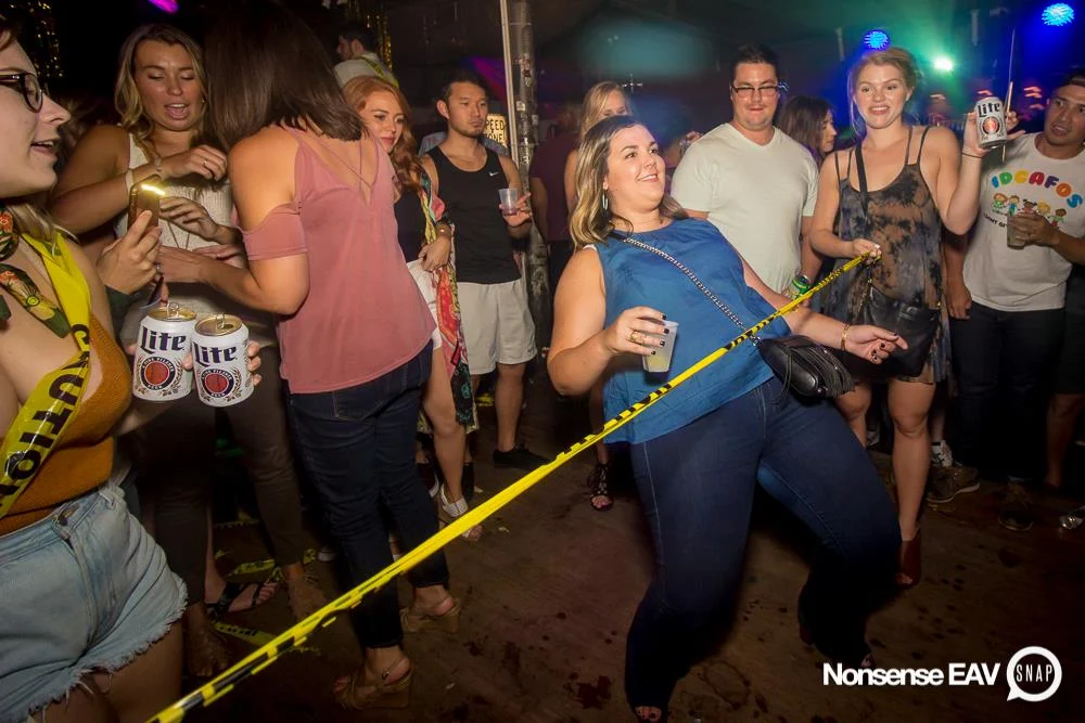 Nonsense EAV Indie Pop Dance Party - July 2017 at The Basement in EAV! Kimber is the DJ! We get ridiculous! Photo by Oh Snap!