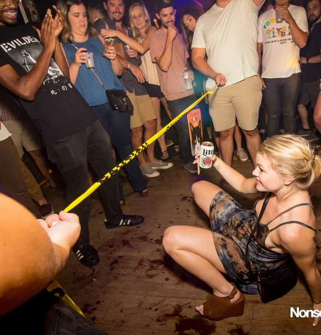 Nonsense EAV Indie Pop Dance Party - July 2017 at The Basement in EAV! Kimber is the DJ! We get ridiculous! Photo by Oh Snap!