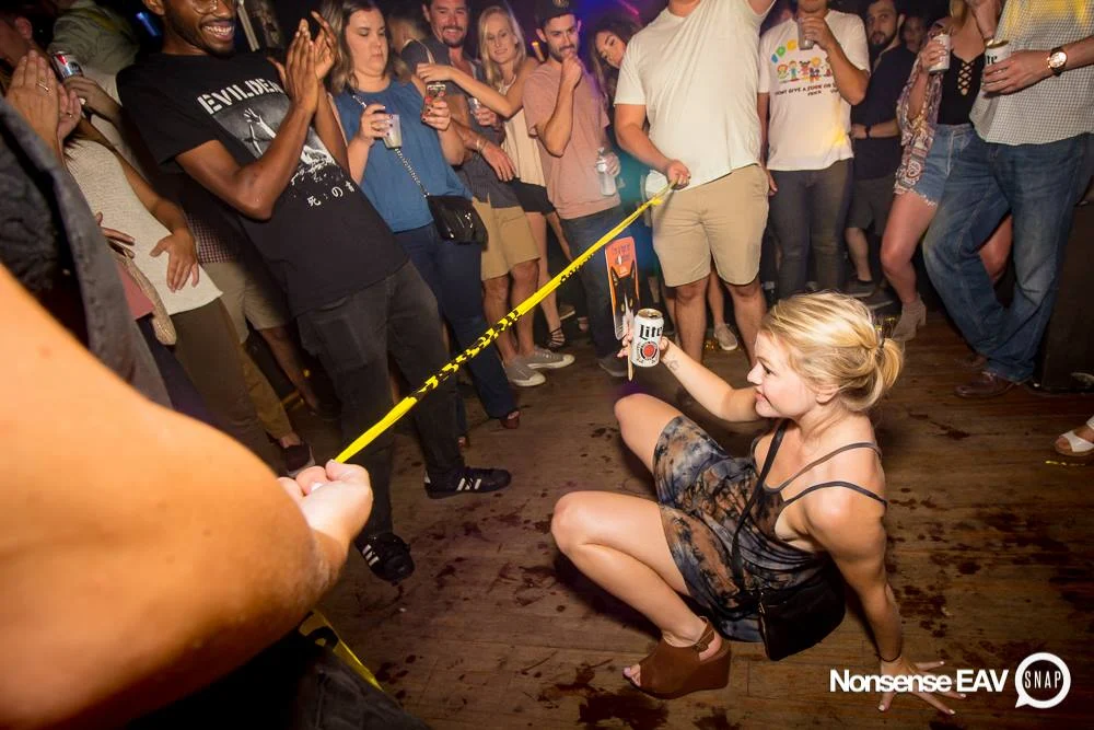Nonsense EAV Indie Pop Dance Party - July 2017 at The Basement in EAV! Kimber is the DJ! We get ridiculous! Photo by Oh Snap!