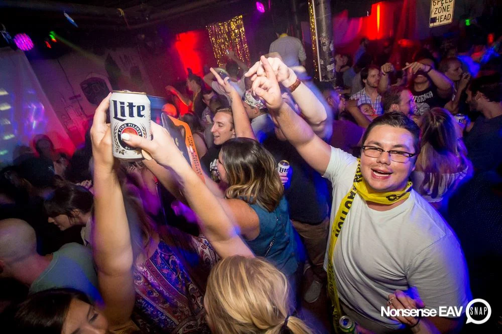 Nonsense EAV Indie Pop Dance Party - July 2017 at The Basement in EAV! Kimber is the DJ! We get ridiculous! Photo by Oh Snap!