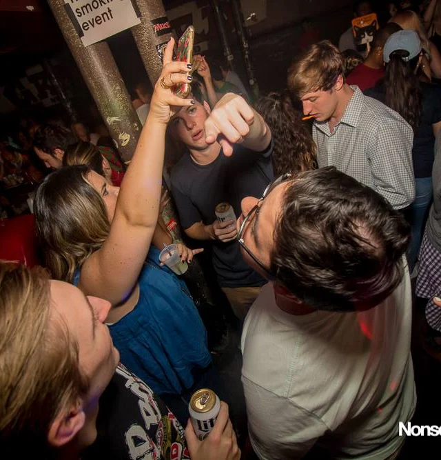 Nonsense EAV Indie Pop Dance Party - July 2017 at The Basement in EAV! Kimber is the DJ! We get ridiculous! Photo by Oh Snap!