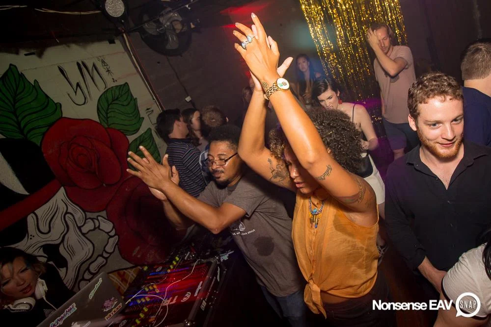 Nonsense EAV Indie Pop Dance Party - July 2017 at The Basement in EAV! Kimber is the DJ! We get ridiculous! Photo by Oh Snap!