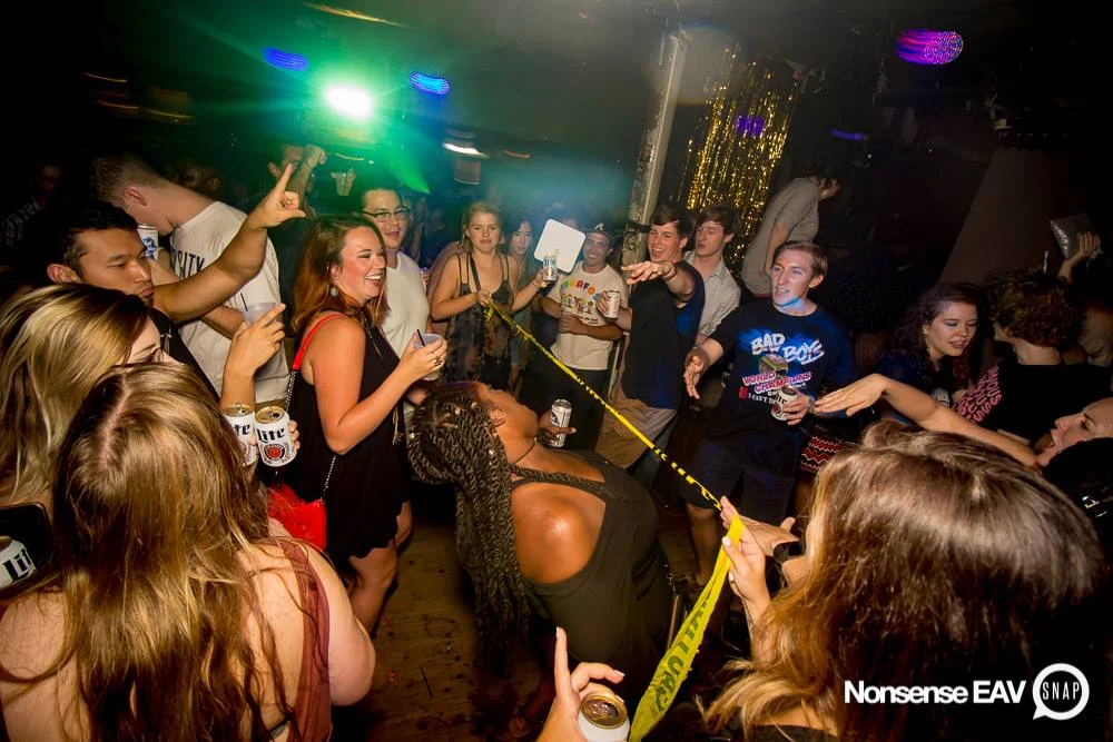Nonsense EAV Indie Pop Dance Party - July 2017 at The Basement in EAV! Kimber is the DJ! We get ridiculous! Photo by Oh Snap!