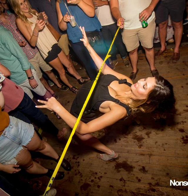Nonsense EAV Indie Pop Dance Party - July 2017 at The Basement in EAV! Kimber is the DJ! We get ridiculous! Photo by Oh Snap!