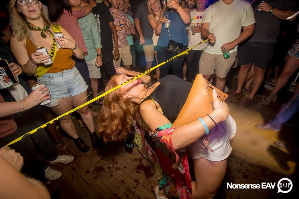 Nonsense EAV Indie Pop Dance Party - July 2017 at The Basement in EAV! Kimber is the DJ! We get ridiculous! Photo by Oh Snap!