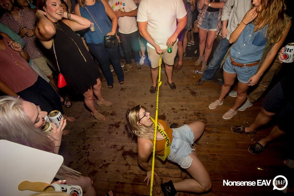 Nonsense EAV Indie Pop Dance Party - July 2017 at The Basement in EAV! Kimber is the DJ! We get ridiculous! Photo by Oh Snap!