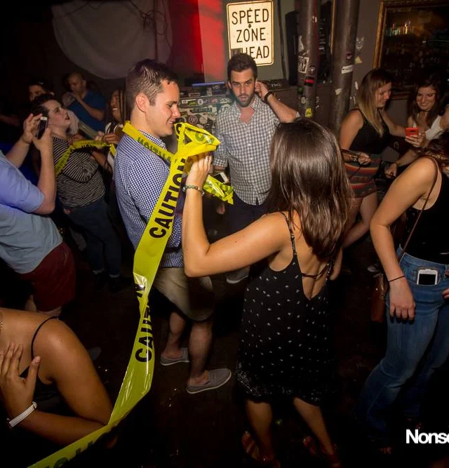 Nonsense EAV Indie Pop Dance Party - July 2017 at The Basement in EAV! Kimber is the DJ! We get ridiculous! Photo by Oh Snap!