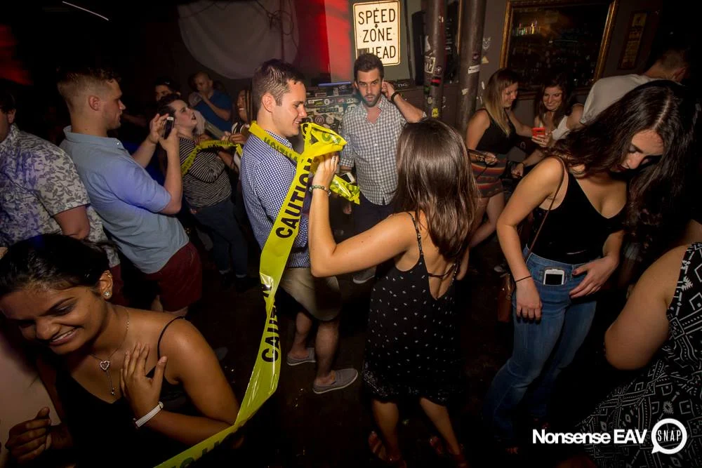 Nonsense EAV Indie Pop Dance Party - July 2017 at The Basement in EAV! Kimber is the DJ! We get ridiculous! Photo by Oh Snap!