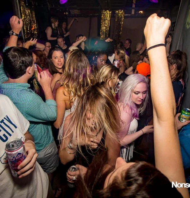 Nonsense EAV Indie Pop Dance Party - July 2017 at The Basement in EAV! Kimber is the DJ! We get ridiculous! Photo by Oh Snap!