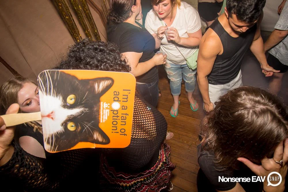 Nonsense EAV Indie Pop Dance Party - July 2017 at The Basement in EAV! Kimber is the DJ! We get ridiculous! Photo by Oh Snap!