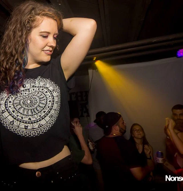Nonsense EAV Indie Pop Dance Party - July 2017 at The Basement in EAV! Kimber is the DJ! We get ridiculous! Photo by Oh Snap!