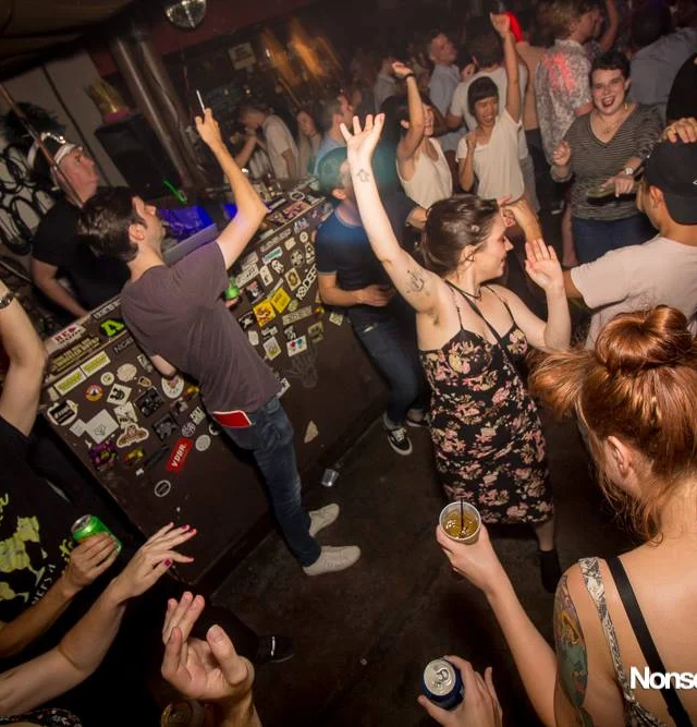 Nonsense EAV Indie Pop Dance Party - July 2017 at The Basement in EAV! Kimber is the DJ! We get ridiculous! Photo by Oh Snap!