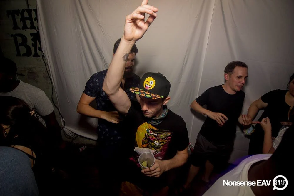 Nonsense EAV Indie Pop Dance Party - July 2017 at The Basement in EAV! Kimber is the DJ! We get ridiculous! Photo by Oh Snap!