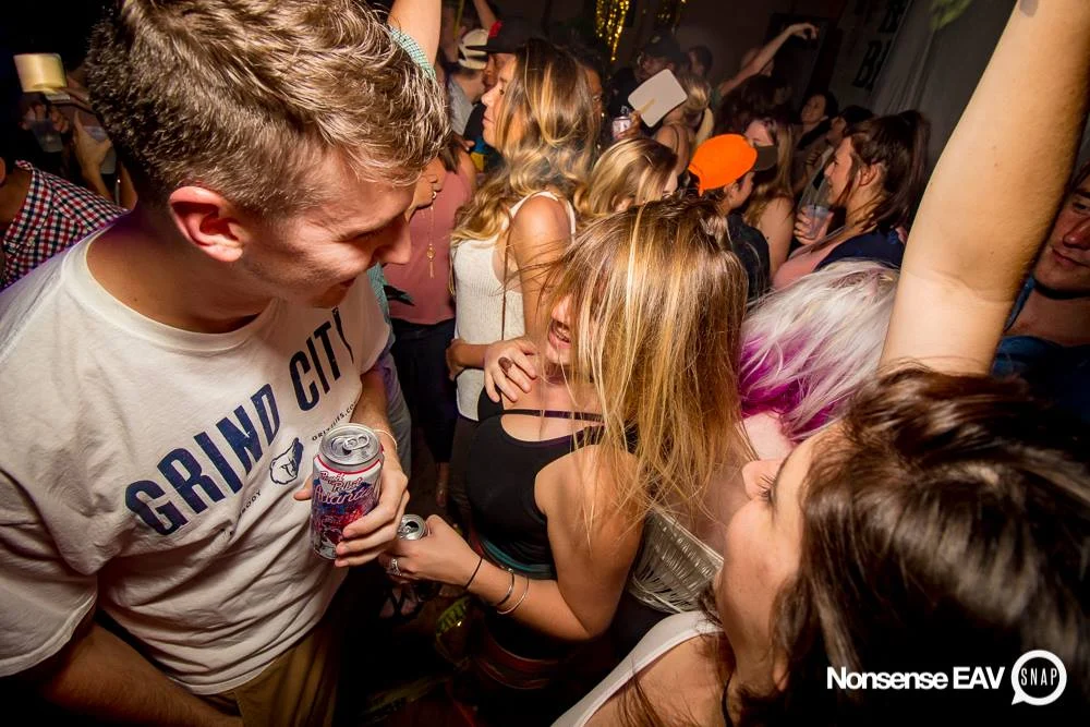 Nonsense EAV Indie Pop Dance Party - July 2017 at The Basement in EAV! Kimber is the DJ! We get ridiculous! Photo by Oh Snap!