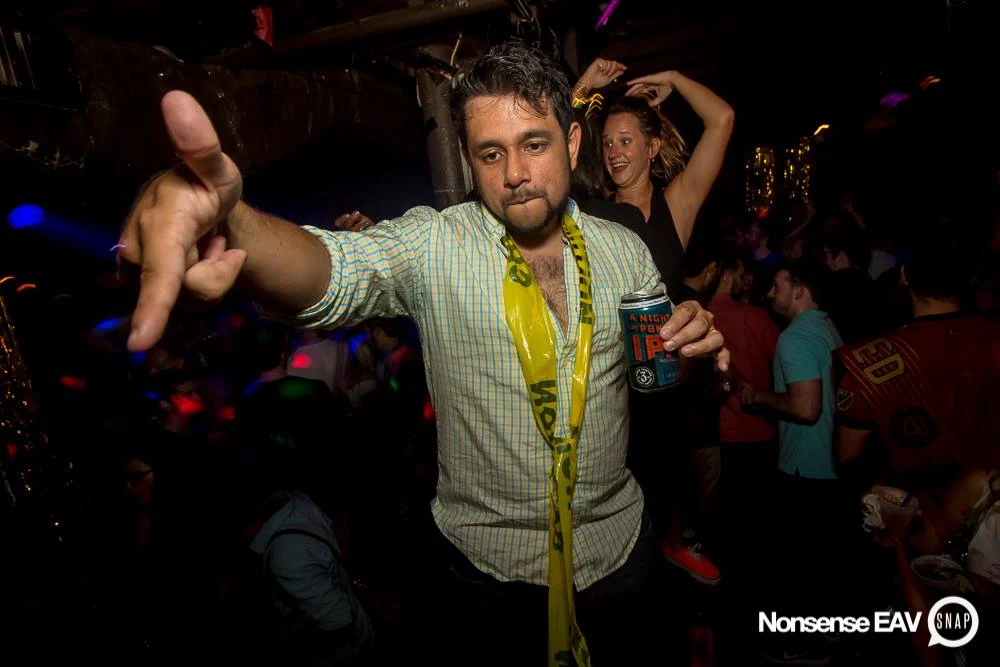 Nonsense EAV Indie Pop Dance Party - July 2017 at The Basement in EAV! Kimber is the DJ! We get ridiculous! Photo by Oh Snap!