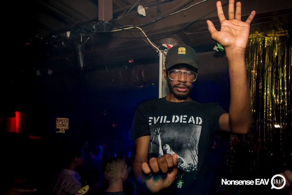 Nonsense EAV Indie Pop Dance Party - July 2017 at The Basement in EAV! Kimber is the DJ! We get ridiculous! Photo by Oh Snap!