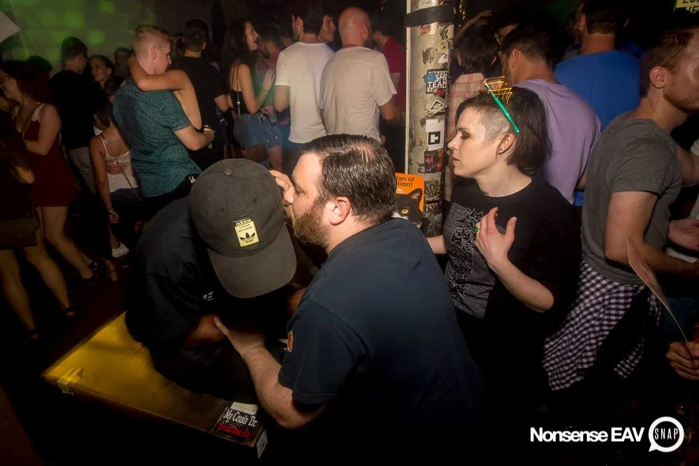 Nonsense EAV Indie Pop Dance Party - July 2017 at The Basement in EAV! Kimber is the DJ! We get ridiculous! Photo by Oh Snap!