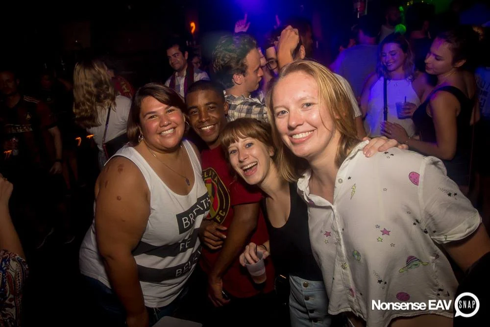 Nonsense EAV Indie Pop Dance Party - July 2017 at The Basement in EAV! Kimber is the DJ! We get ridiculous! Photo by Oh Snap!