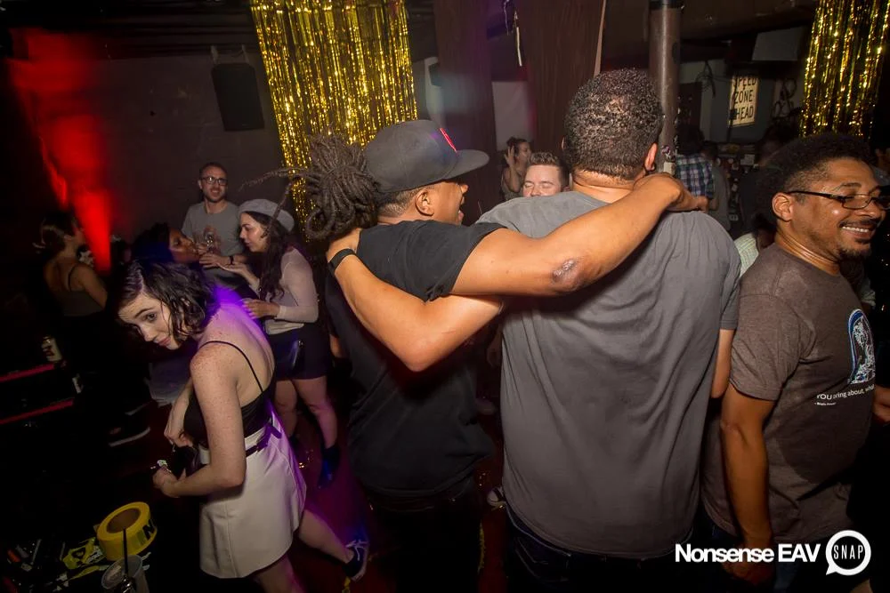 Nonsense EAV Indie Pop Dance Party - July 2017 at The Basement in EAV! Kimber is the DJ! We get ridiculous! Photo by Oh Snap!