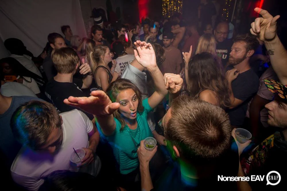Nonsense EAV Indie Pop Dance Party - July 2017 at The Basement in EAV! Kimber is the DJ! We get ridiculous! Photo by Oh Snap!