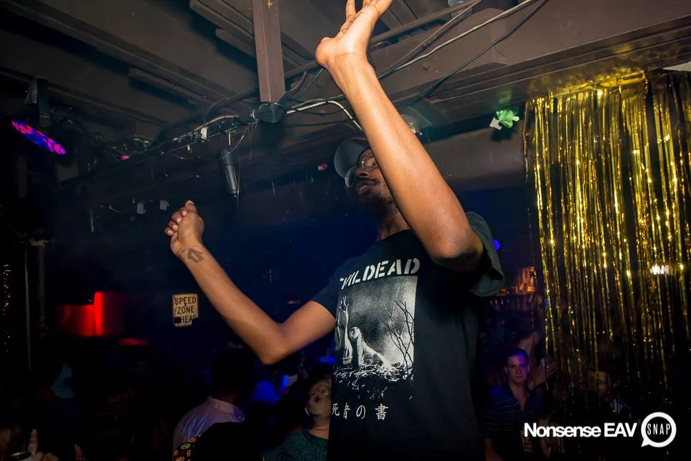 Nonsense EAV Indie Pop Dance Party - July 2017 at The Basement in EAV! Kimber is the DJ! We get ridiculous! Photo by Oh Snap!