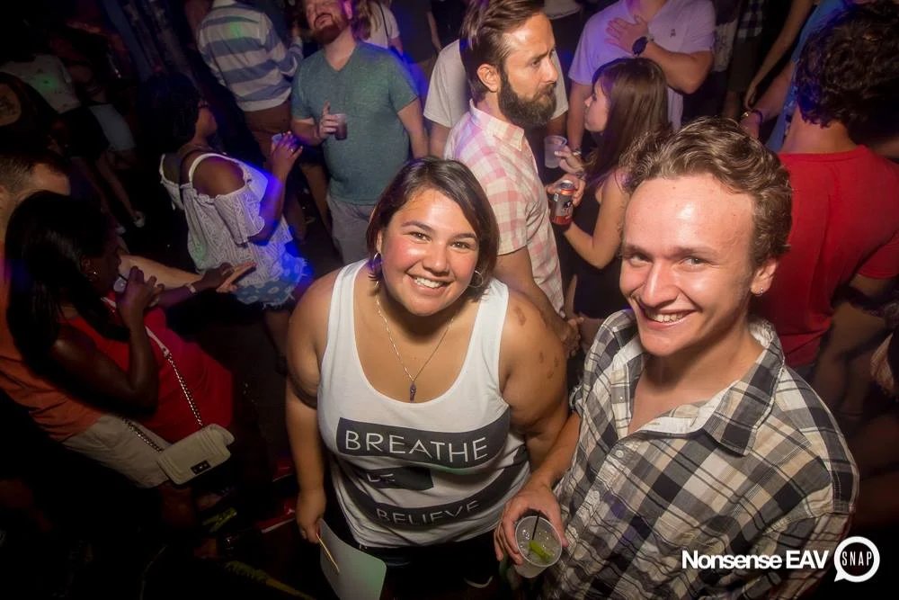 Nonsense EAV Indie Pop Dance Party - July 2017 at The Basement in EAV! Kimber is the DJ! We get ridiculous! Photo by Oh Snap!