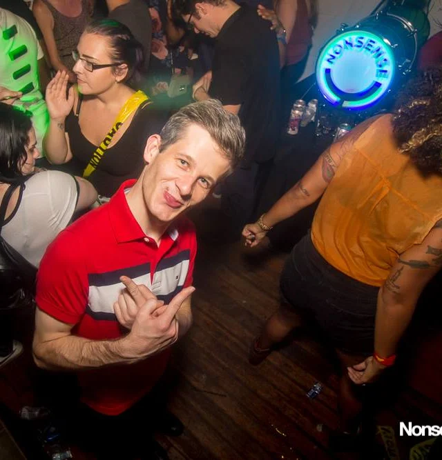 Nonsense EAV Indie Pop Dance Party - July 2017 at The Basement in EAV! Kimber is the DJ! We get ridiculous! Photo by Oh Snap!