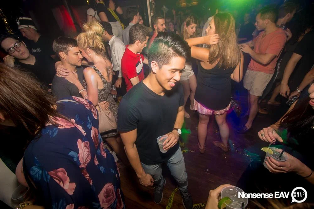 Nonsense EAV Indie Pop Dance Party - July 2017 at The Basement in EAV! Kimber is the DJ! We get ridiculous! Photo by Oh Snap!