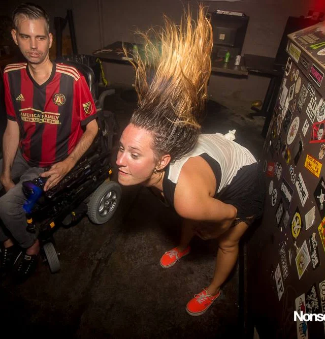 Nonsense EAV Indie Pop Dance Party - July 2017 at The Basement in EAV! Kimber is the DJ! We get ridiculous! Photo by Oh Snap!