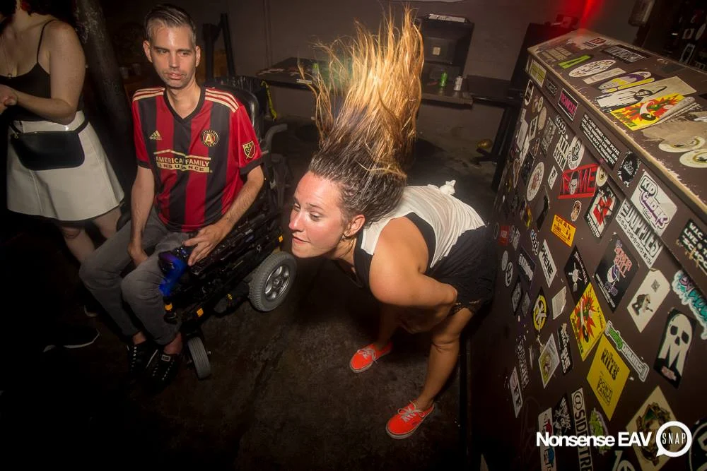 Nonsense EAV Indie Pop Dance Party - July 2017 at The Basement in EAV! Kimber is the DJ! We get ridiculous! Photo by Oh Snap!