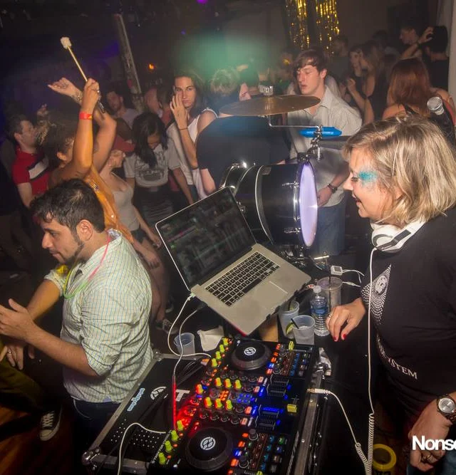Nonsense EAV Indie Pop Dance Party - July 2017 at The Basement in EAV! Kimber is the DJ! We get ridiculous! Photo by Oh Snap!