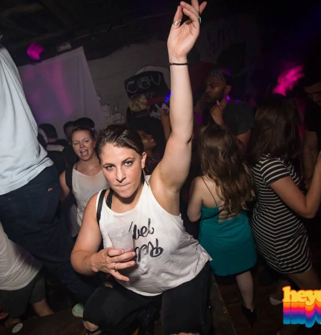 Heyday 80s Dance Party! At the The Basement - EAV! Kimber is the DJ. 1st Saturday of Every Month! Tag your friends! Photo by Oh Snap Kid.