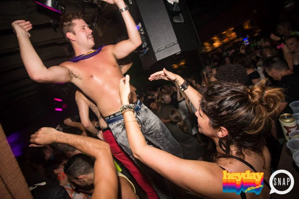 Heyday 80s Dance Party! At the The Basement - EAV! Kimber is the DJ. 1st Saturday of Every Month! Tag your friends! Photo by Oh Snap Kid.
