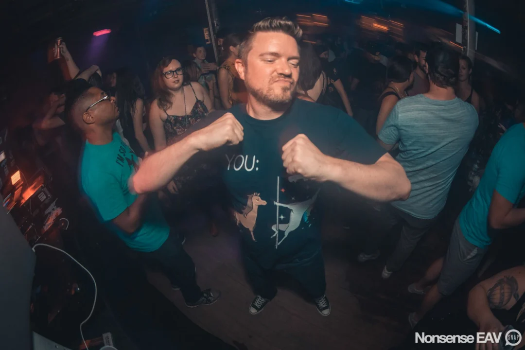 Nonsense EAV Indie Pop Dance Party - August 2017 at The Basement. We danced in the dark and things got ridiculous. 3rd Friday of every month! Kimber is the DJ. Photos by Oh Snap!