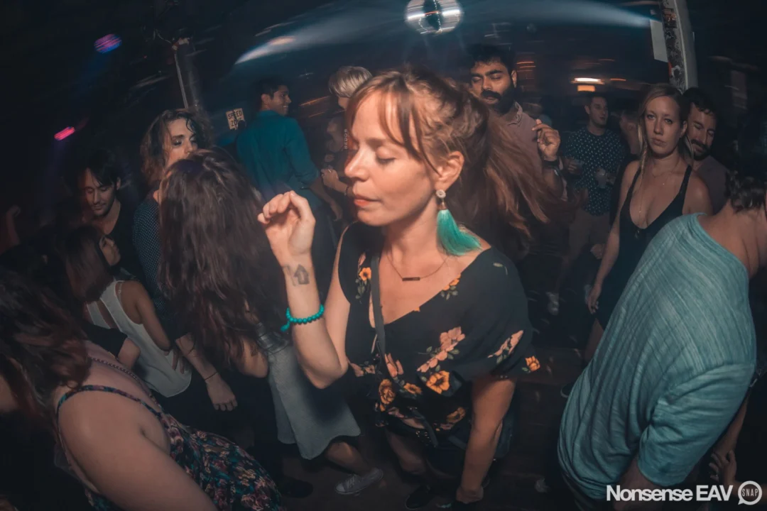 Nonsense EAV Indie Pop Dance Party - August 2017 at The Basement. We danced in the dark and things got ridiculous. 3rd Friday of every month! Kimber is the DJ. Photos by Oh Snap!